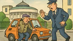 Dowcip: Dziadek parkuje malucha pod Sejmem