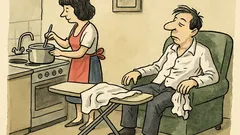 Dowcip: Jak mężczyźni dzielą obowiązki pół na pół?