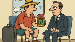 Dowcip: Chińskie słoiki wracają z wakacji…