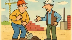 Dowcip: Przychodzi bezrobotny robotnik na budowę
