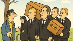 Dowcip: Idzie pogrzeb, trumna niesiona bokiem…