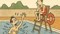 Dowcip: Facet tonie na basenie i krzyczy…