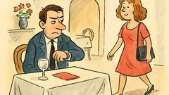 Dowcip: Na randce, ona się spóźnia...