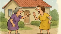 Dowcip: Dwie sąsiadki kłócą się przed domem