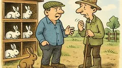 Dowcip: Rolnik pyta jąkałę o króliki