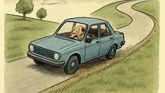 Dowcip: Moje auto jechało prosto na zakręcie