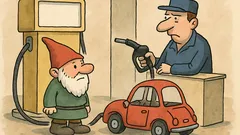 Dowcip: Krasnoludek podjeżdża na stację benzynową…