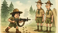 Dowcip: Rambo po obozie harcerskim Norrisa