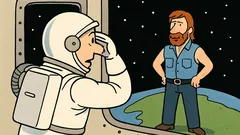 Dowcip: NASA donosi: Chuck Norris widać z kosmosu