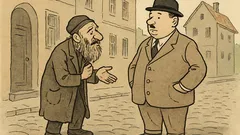 Dowcip: Biedny Żyd prosi kupca o zapomogę