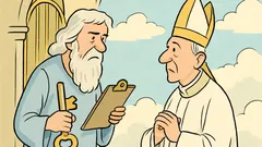 Dowcip: Umiera papież i puka do raju