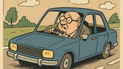 Dowcip: Przejeździłem czterdzieści lat i zasnąłem za kierownicą