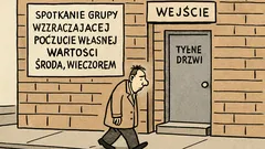 Dowcip: Terapia pewności siebie? Wejście tyłem