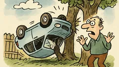 Dowcip: Mój samochód uderzył w ogrodzenie...