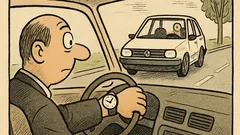 Dowcip: Golf jedzie prosto w maskę