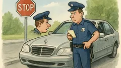 Dowcip: Policjant zatrzymuje mercedesa na STOP-ie