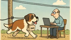 Dowcip: Czy bernardyn pobije Fast Ethernet?