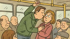 Dowcip: Dzisiaj skradnę ci całusa w autobusie...