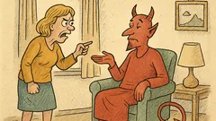 Dowcip: „Lepiej za diabła!” — mąż ripostuje
