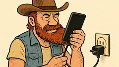 Dowcip: Chuck Norris ładuje telefon brodą