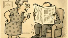 Dowcip: Teściowa krzyczy: Nie zasłaniaj się gazetą!